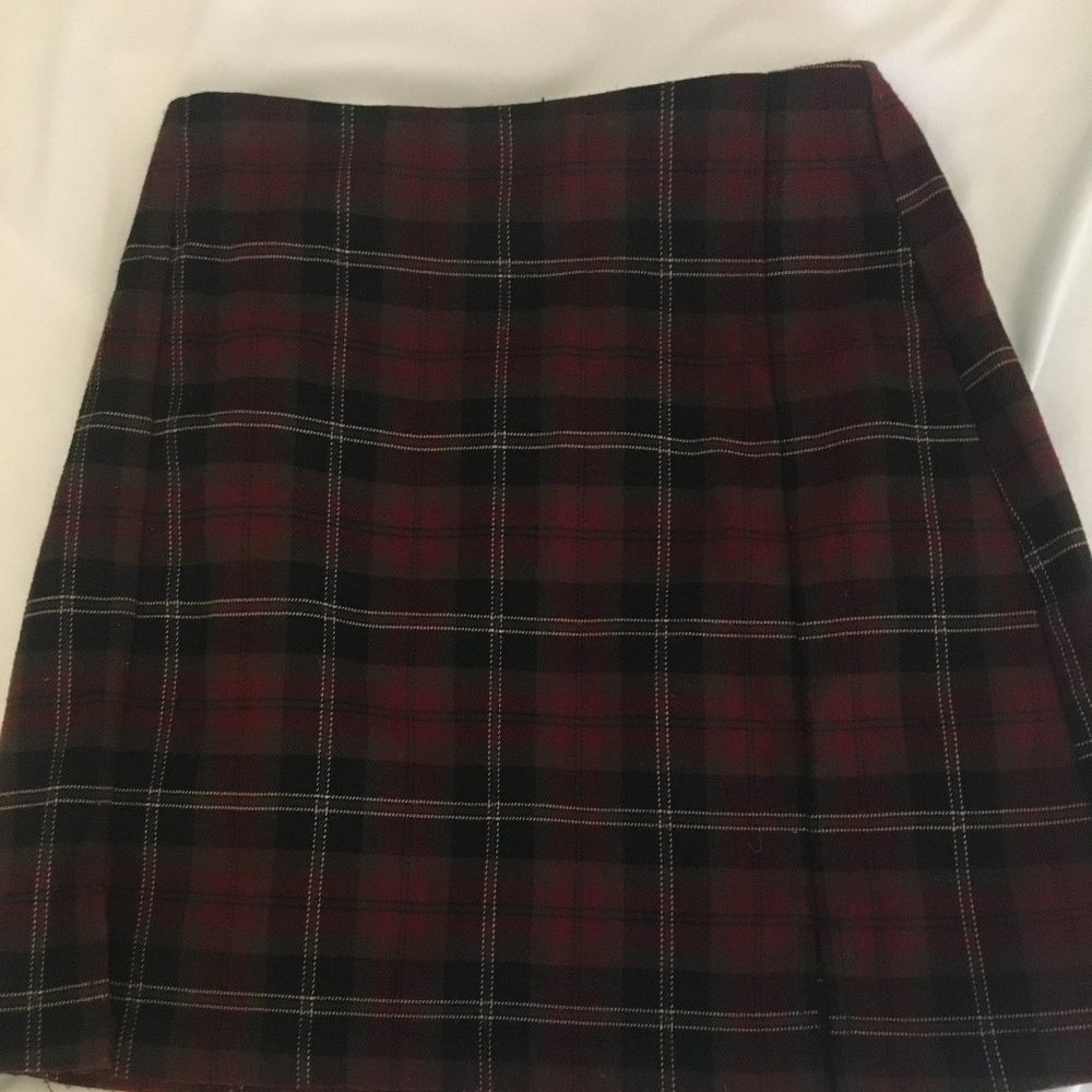 Brandy Melville Brown Plaid Cara Skirt